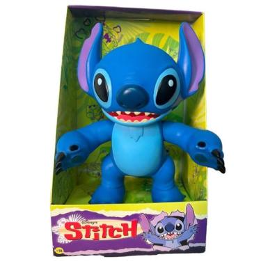 Imagem de Boneco Stitch Azul Filme Lilo e Stitch Articulado Vinil Grande 22cm - 