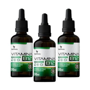 Imagem de Kit 3x Vitamina B12 (Metilcobalamina) 30ml Sabor Frutas Vermelhas Tuttiflora