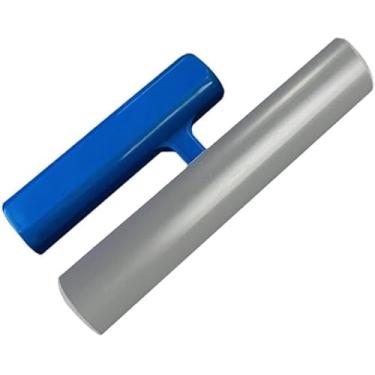 Imagem de Generic Colher de pedreiro para drywall de canto, espátula de reboco com cabo antiderrapante, espátula de acabamento, ferramenta manual de construção para, Plástico Azul