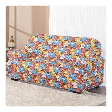Imagem de Capa Para Sofá Avulsa 3 lugares Estampada - Shop CasaNobre, Floral azu