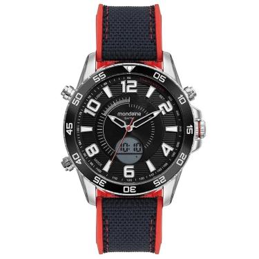 Imagem de Relógio Mondaine Masculino Anadigi Nylon e Silicone Prata 32572G0MVNI2
