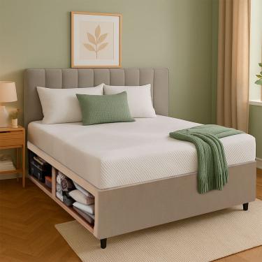 Imagem de Cama Box Baú Base Sider + Colchão Umaflex Fit Firm D33 Altura 17cm - Diversas Cores e Medidas - Orthocamas