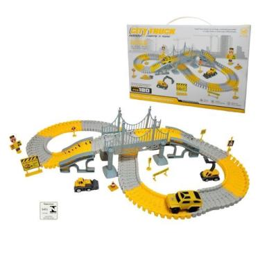 Imagem de Pista Cidade Construcao Dony Toys 180 Pecas com Carrinho a Pilha e Ace