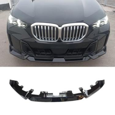 Imagem de Parte de modificação do difusor de lábio do spoiler do para-choque dianteiro do carro para X5 G05 capa protetora de para-choque acessórios de carro (aparência de carbono)