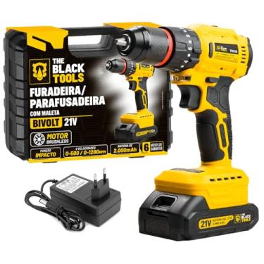 Imagem de Furadeira E Parafusadeira De Impacto Brushless A Bateria 21v Tb-21b The Black Tools