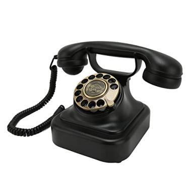 Imagem de Acouto Telefone Antigo Retro Europeu Vintage Com Liga de Zinco Dial de Bronze Banhado para Casa, Hotel e Decoração de Escritório