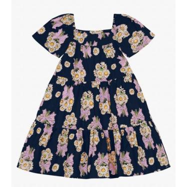 Imagem de Vestido Infantil Estampado Trick Nick Azul, 8, Azul