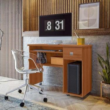 Imagem de Mesa Para Computador Pequena 90cm Gaveta Vicenza Lukaliam Jequitiba