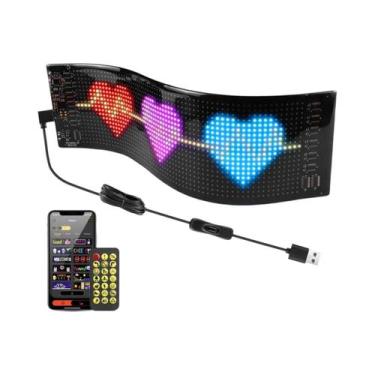 Imagem de Painel De LED Programável Bluetooth Com Matriz De Pixels, Tela De Rola