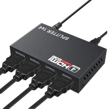 Imagem de Divisor Splitter HDMI 1x4 versão 1.4 full hd 3d 1080p - no-brand