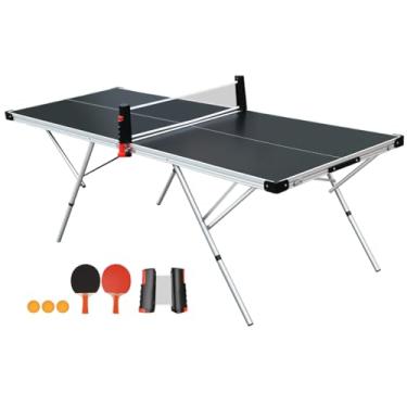 Imagem de Mini Mesa de Ping Pong, Mesa Ping Pong Dobravel com Kit 1 Rede Retrátil + 2 Raquetes + 3 Bolinhas Bel