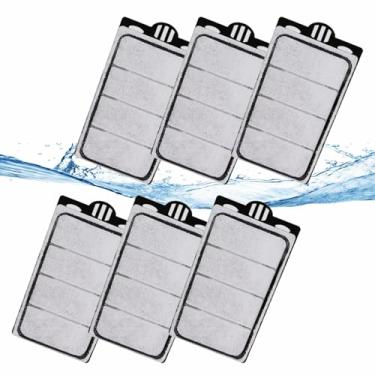 Imagem de GOZILLA Pacote com 6 cartuchos de filtro Auqarium, placas de substituição de filtros Auqarium de 3 camadas, esponjas de filtro de tanque de tartaruga com carvão ativado, adequadas para filtros de água