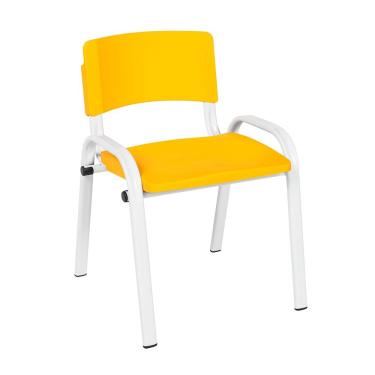 Imagem de Cadeira Infantil Iso Para Atividades Didáticas Creche Escola Empilhável Em Aço