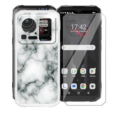 Imagem de AQGGIIXY Capa de telefone para Hotwav Cyber 15 (16.8 cm) capa com 1 x película protetora de vidro temperado, TPU macio fino [à prova de choque X anti-amarelo] capa transparente, para capa Hotwav Cyber