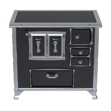 Imagem de Fogão a Lenha Século xviii Premium N2 Vitrocerâmico Chamine a Direita Venax