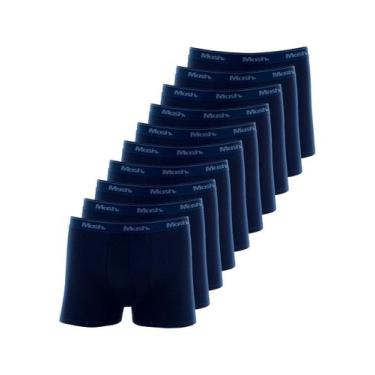 Imagem de Kit com 10 Cuecas Boxer Mash 170.26, Azul marinho, G