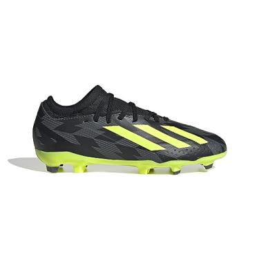 Imagem de adidas Chuteiras de futebol para meninos X Crazyfast Inj.3 Firm Ground Cleat, chão firme - preto, verde, Core Black/Team Solar Yellow/Cinza Five, 11 Little Kid