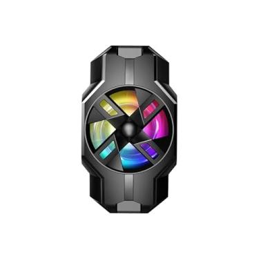 Imagem de Diyeeni Cooler de Telefone para Jogos, Fanquito de Refrigeração de Telefone Celular Com Chip de Resfriamento Semi-condutor, Luz RGB, Radiador de Celular para Telefones (Black encantador)