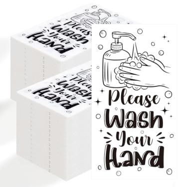 Imagem de Guardanapos de papel para lavar as mãos, toalhas de mão descartáveis para banheiro, guardanapos de etiqueta de banheiro descartáveis, guardanapos de papel para lavabo, casamento, aniversário, chá de