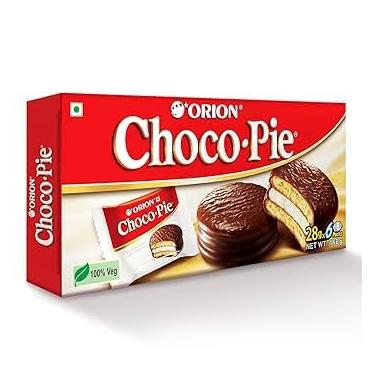 Imagem de Chocopie Alfajor de chocolate Coreano 6 unidades 168g Orion