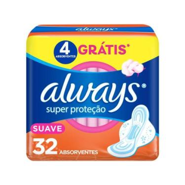 Imagem de Absorvente Always Super Proteção com Abas - Cobertura Suave 32 Unidade