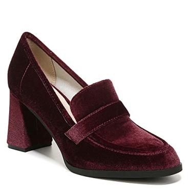 Imagem de LifeStride Mocassim feminino Farrah Block Heel, Veludo Pinot Noir, 40