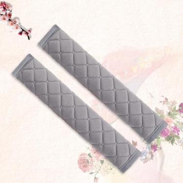 Imagem de Capa de cinto de segurança macia almofada de ombro almofada de ombro alça de cinto de segurança de carro para uma condução mais confortável, ajuste universal para todos os carros, mochilas, sedans