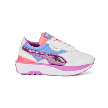 Imagem de PUMA - Tênis infantil Cruise Rider Glitzy, Puma Branco/Elektro Roxo/Orquídea Elétrica, 7 Big Kid