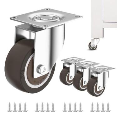 Imagem de Conjunto de 4 borrachas Caster Wheels ANDUTEES de 1,5 polegadas para m