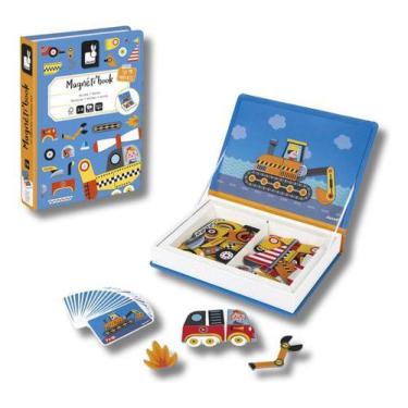 Imagem de Livro Magnetico Infantil Educativo Montessori Veiculos Janod