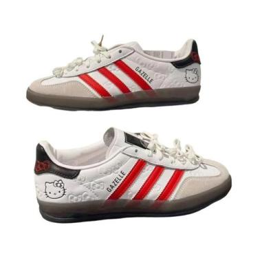 Imagem de Meninas Retro Olá Kitty Dos Desenhos Animados Bloco De Cores Listrado 