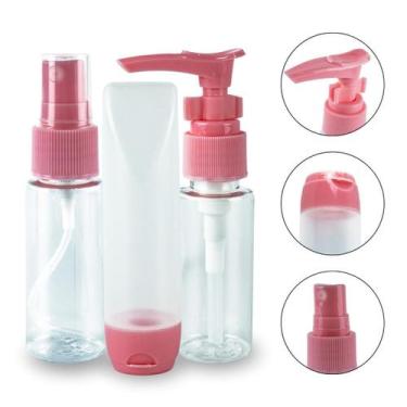 Imagem de Kit 3 Frasco Higiene Spray Pump Bisnaga Viagem Creme Shampoo - Arte Se