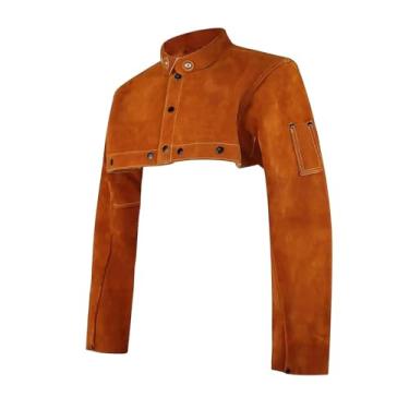 Imagem de Bothyi Capa de solda, jaqueta de solda, versátil, mangas compridas, casaco de soldador para trabalho com maçarico, corte, retificação, jardinagem, fabricação, Xxxl