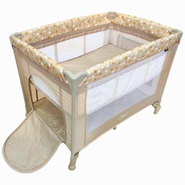 Imagem de Berço Portátil Infantil Cercado Desmontável Maxi Baby - Bege