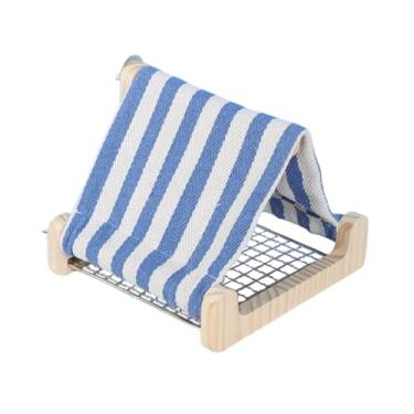 Imagem de IEUDNS Casa de para pássaros, cama para periquitos, rede suspensa, brinquedo para dormir, cabana de madeira resistente, fundo resistente para, Azul
