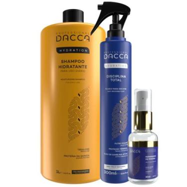 Imagem de Kit Profissional Protetor + Shampoo + Oil Reparador 3 Produtos - Dacca