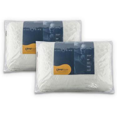 Imagem de Conjunto de Travesseiros Visco Prime Macio 60X40cm Sleep Complements, 