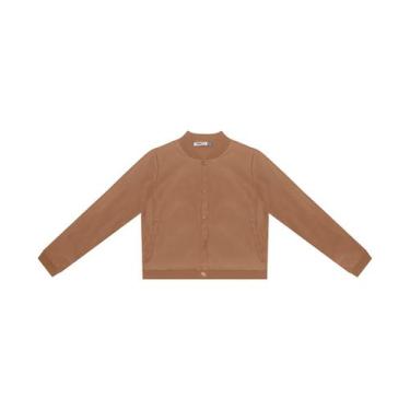 Imagem de Casaco Juvenil Feminino Material Sintético Minty Marrom, 16, Marrom