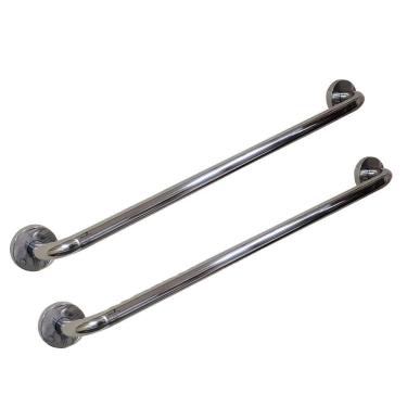 Imagem de Alça Apoio 50cm Barra Suporte Anti Queda Kit 2 Uni Acessibilidade Cadeirante Pcd Criança Gestante Segurança Box Banheiro Casa