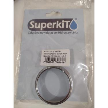 Imagem de Canopla metal prolongada de 1cm Para registro de Pressão - Superkit