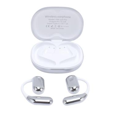 Imagem de aqxreight AI Language Translation Earbuds Multi Language Real Time Tradução Long Battery Life Open Ear Translator Fone de Ouvido para Viagens Business Learning (SILVER)