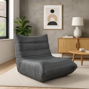 Imagem de Cadeira moderna para sala de estar – Poltrona estofada confortável com almofada de alta densidade e espuma de pelúcia – poltrona de sofá individual elegante para quarto, apartamento ou assento de