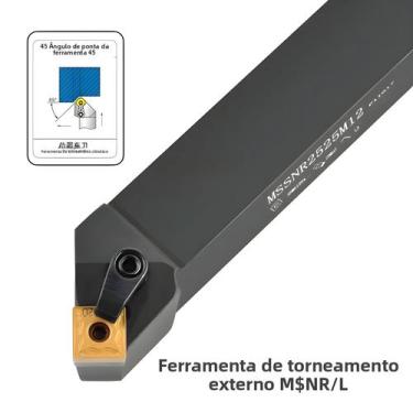 Imagem de Suporte De Ferramenta De Torneamento Externo De 45 Graus, Inserções SN
