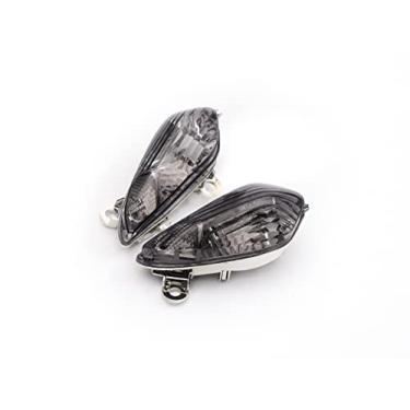 Imagem de Compatível com Honda 2008-2016 CBR1000RR Fireblade; lâmpada indicadora de seta pisca-pisca (1. lente de seta, fumaça)