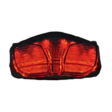 Imagem de TOPZONE PARTS Lâmpada LED traseira de freio traseiro com indicadores de seta para MV Agusta F4 1000,750/Senna/SPR, Brutale 910/1078, F1000, Stradale (transparente)
