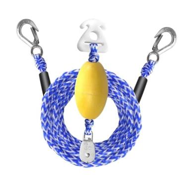Imagem de menolana Cabo de reboque para barco, conexão de tubo com ganchos de aço, conector rebocável de 16 pés, cabo de reboque para caiaque para wakeboard