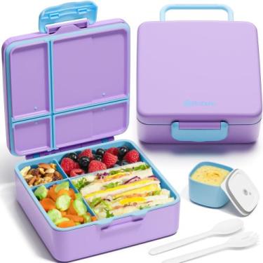 Imagem de Lancheira Fimibuke Bento para crianças 41 onças 4 compartimentos+3 ano