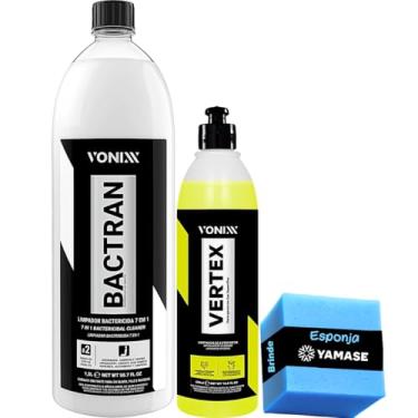 Imagem de Kit Vonixx Vertex 500ml + Bactran 1,5L – Limpador Bactericida Limpeza e Higienização de Estofados