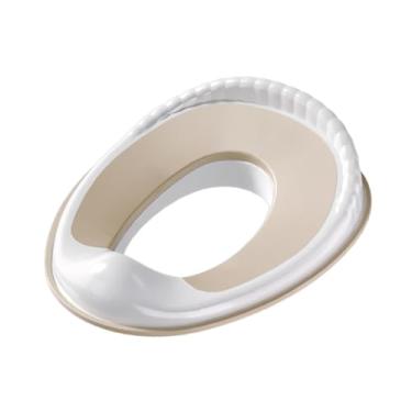 Imagem de Esquirla Assento de treinamento para penico de bebê, assento sanitário para crianças pequenas, proteção contra respingos para casa, Bege