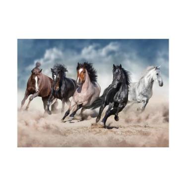 Imagem de AMAZING PUZZLES Quebra-Cabeça De 1000 Peças Para Crianças E Adultos 19X27 Pol - Cavalos Selvagens